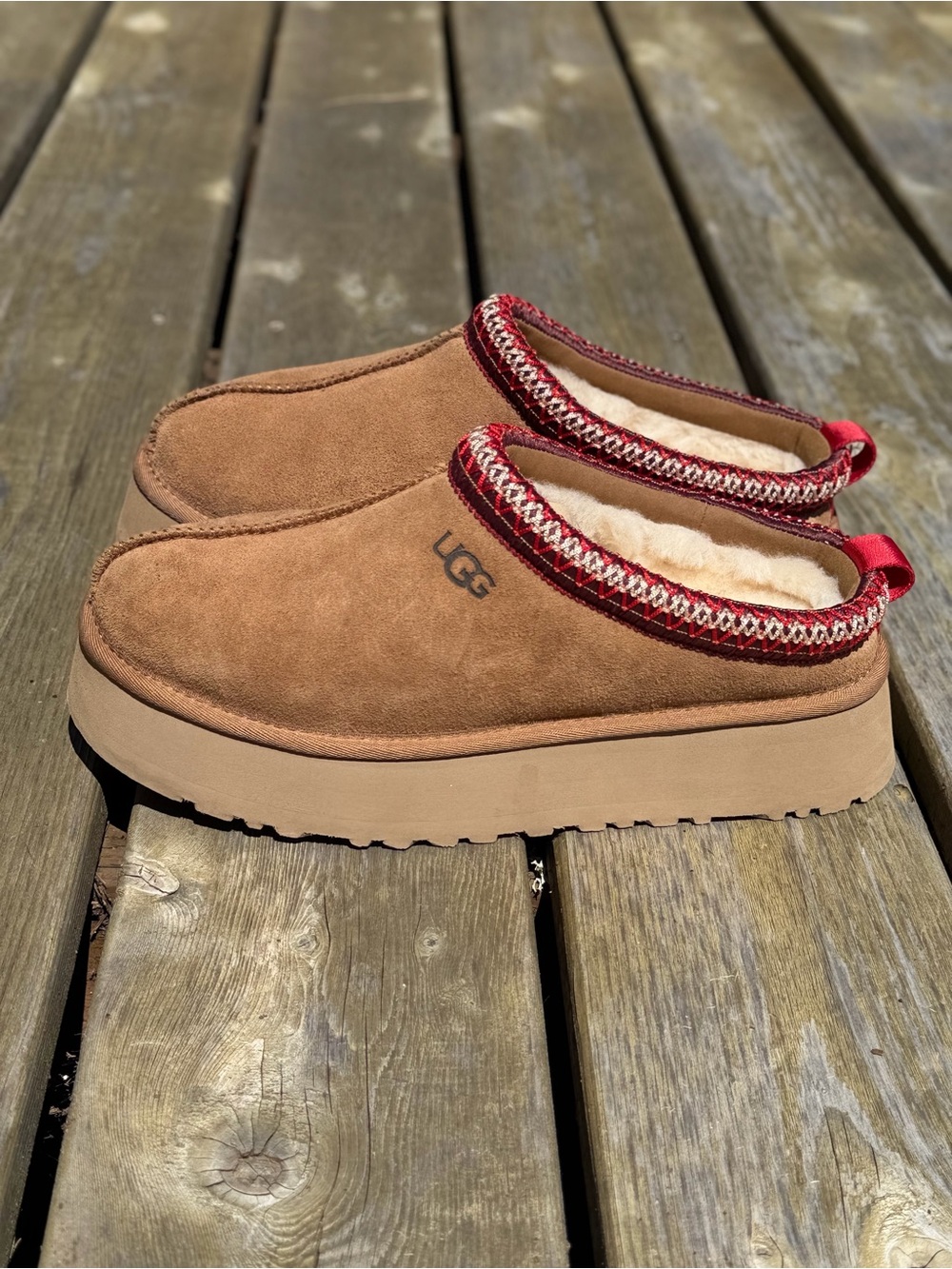 UGG Tazz II Women’s Platform Slippers Color: Chestnut Style 1174471 Size 9 NWOB